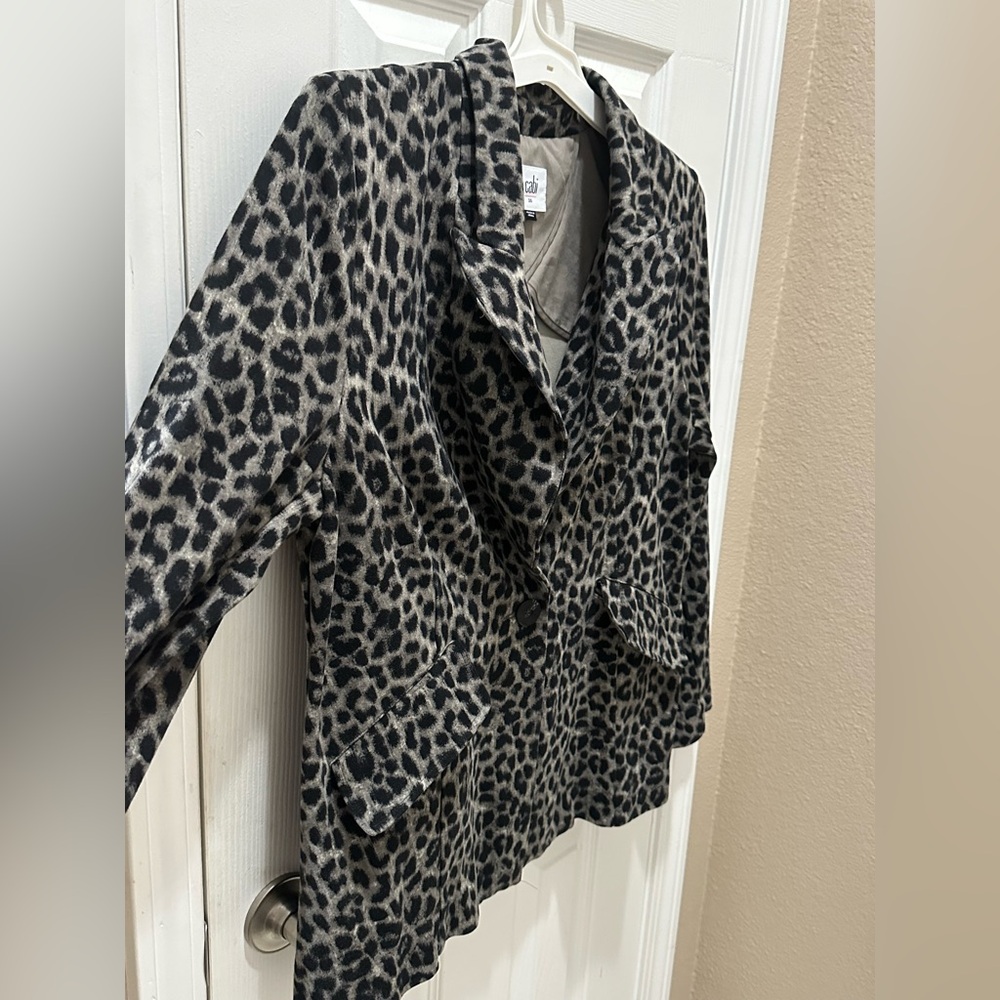 CABI Jungle Blazer Jacket Animal Print Size 16 - Picture 11 of 14